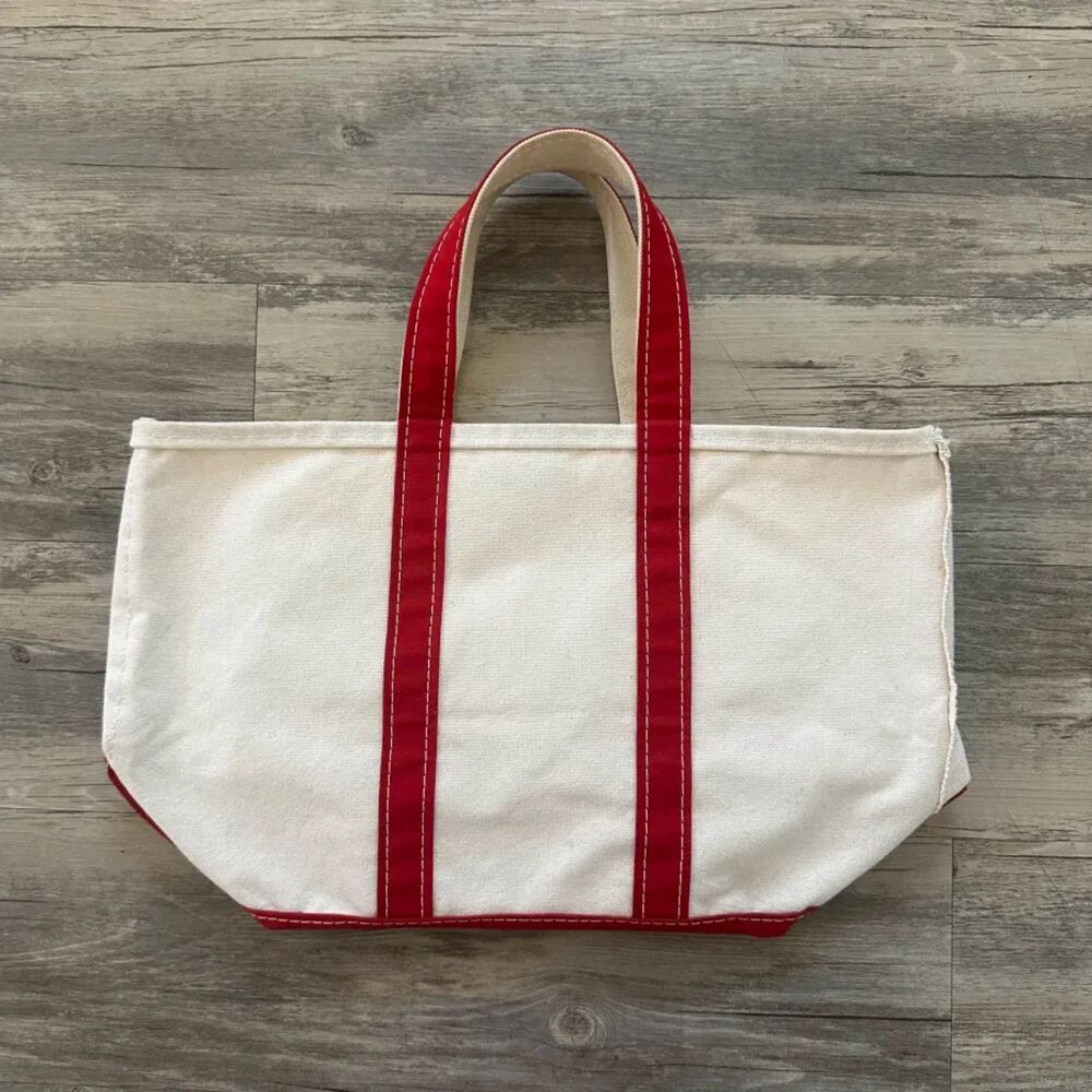 Vintage L.L. Bean Boat And Tote Red Canvas Tote Bag